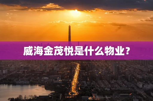 威海金茂悦是什么物业？