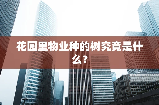 花园里物业种的树究竟是什么？