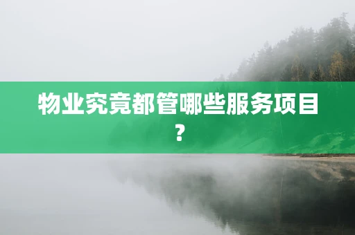 物业究竟都管哪些服务项目？