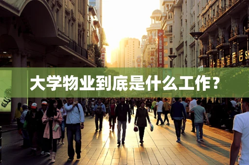 大学物业到底是什么工作？