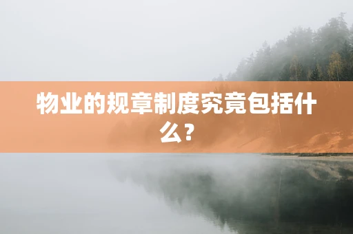 物业的规章制度究竟包括什么？