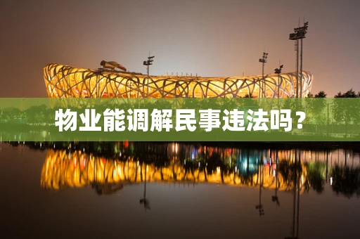 物业能调解民事违法吗？