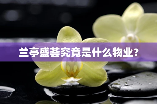 兰亭盛荟究竟是什么物业？