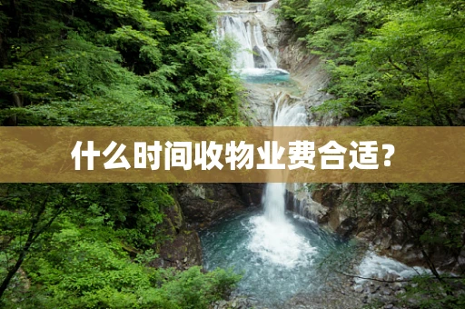什么时间收物业费合适？