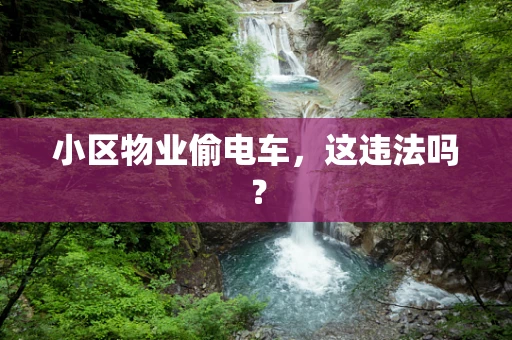 小区物业偷电车，这违法吗？