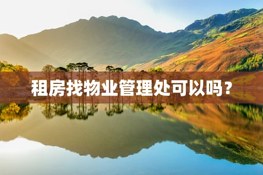 租房找物业管理处可以吗？