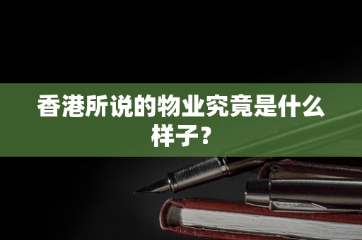 香港所说的物业究竟是什么样子？