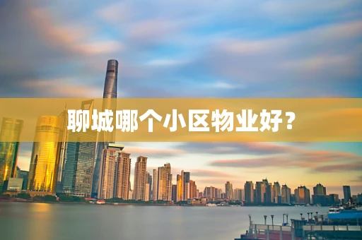 聊城哪个小区物业好？