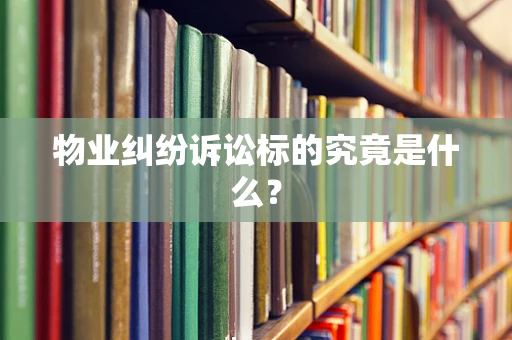物业纠纷诉讼标的究竟是什么？