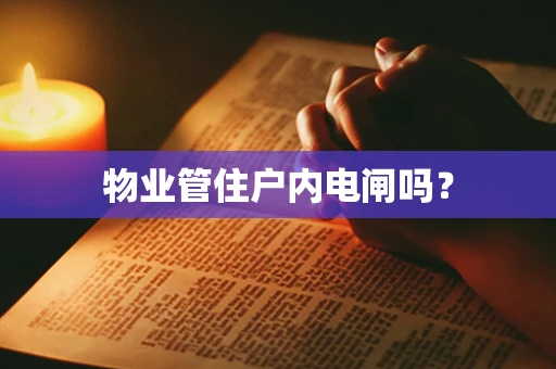 物业管住户内电闸吗？