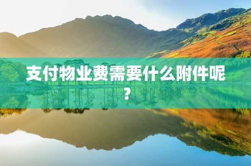 支付物业费需要什么附件呢？