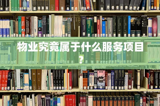 物业究竟属于什么服务项目？
