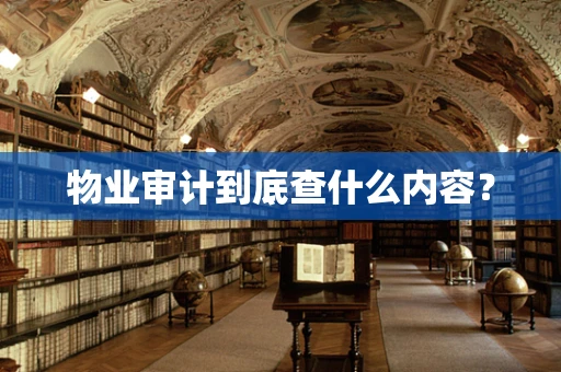 物业审计到底查什么内容？