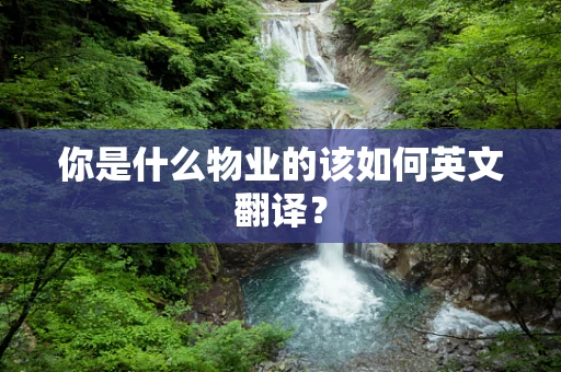 你是什么物业的该如何英文翻译？