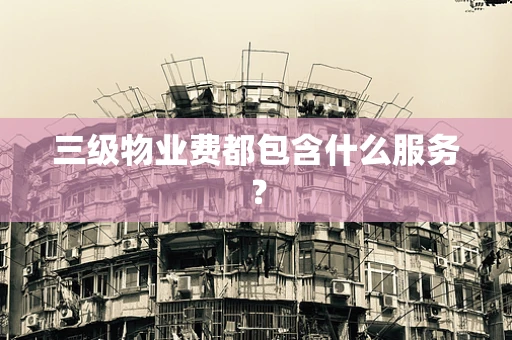 三级物业费都包含什么服务？