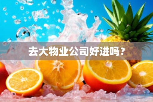 去大物业公司好进吗？