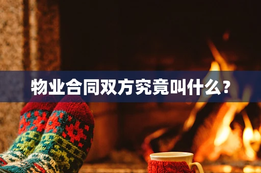 物业合同双方究竟叫什么？