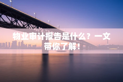 物业审计报告是什么？一文带你了解！