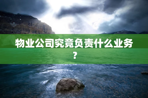 物业公司究竟负责什么业务？