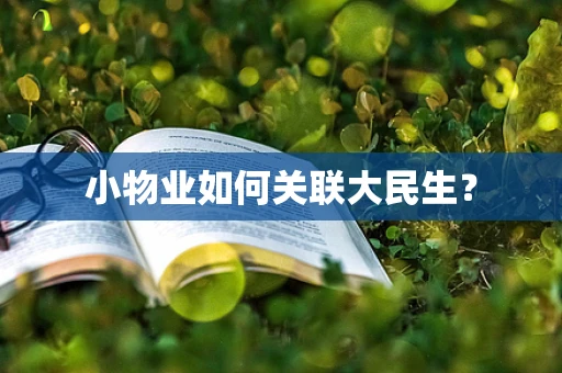 小物业如何关联大民生？