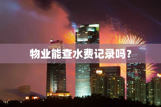 物业能查水费记录吗？