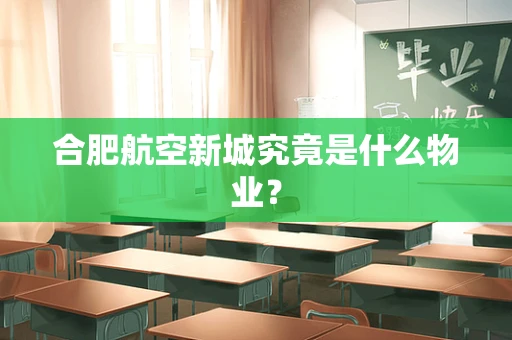 合肥航空新城究竟是什么物业？